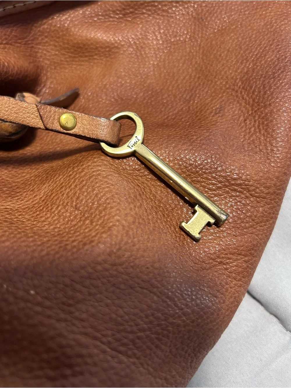Fossil Brown Leather Slouchy Hobo Bag Purse
